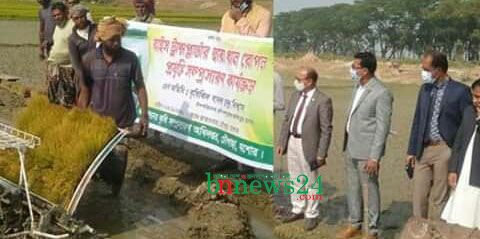 চৌগাছায় কৃষি প্রণোদনায় ধান রোপন যন্ত্র  ‘রাইস ট্রান্স প্লান্টার’ প্রদান