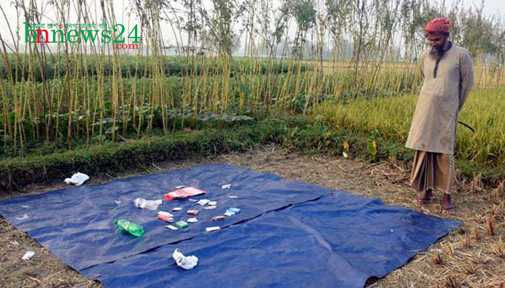 
ধুনটে ফসলের মাঠে জুয়ার আসর!