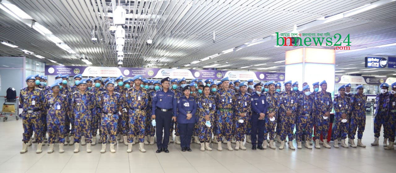 মালি শান্তিরক্ষা মিশনের উদ্দেশ্যে ১৪০ পুলিশ সদস্যের ঢাকা ত্যাগ