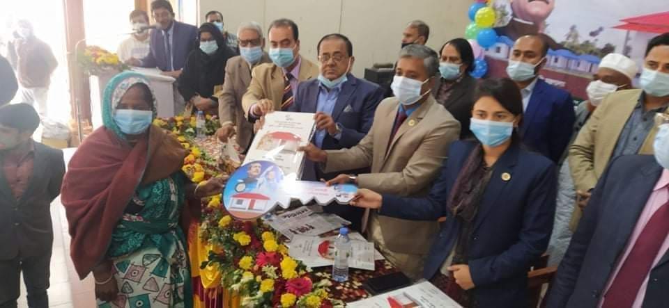 শার্শায় ৫০টি ভূমিহীন পরিবারের মাঝে পাকা ঘর হস্তান্তর 