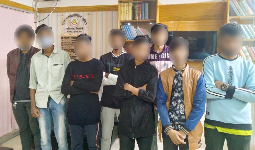 রাজধানীর ফরিদাবাদ থেকে ৮ কিশোর আটক