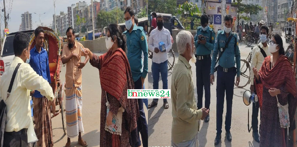 রাজধানীতে মাস্ক পরিধান নিশ্চিত করতে ডিএনসিসির মোবাইল কোর্ট