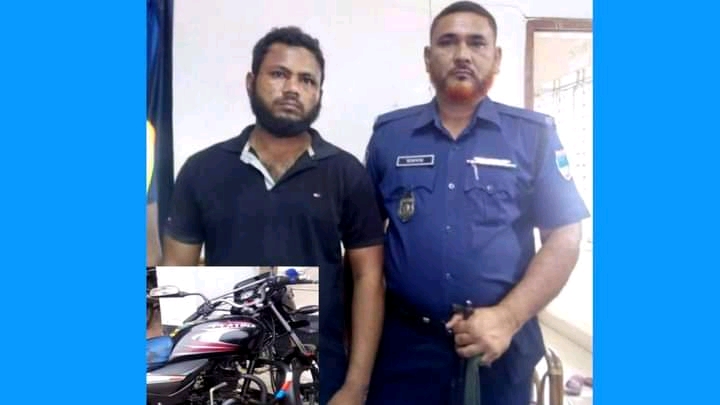 শার্শায় চোরাই মোটরসাইকেল সহ চোর চক্রের সদস্য আটক