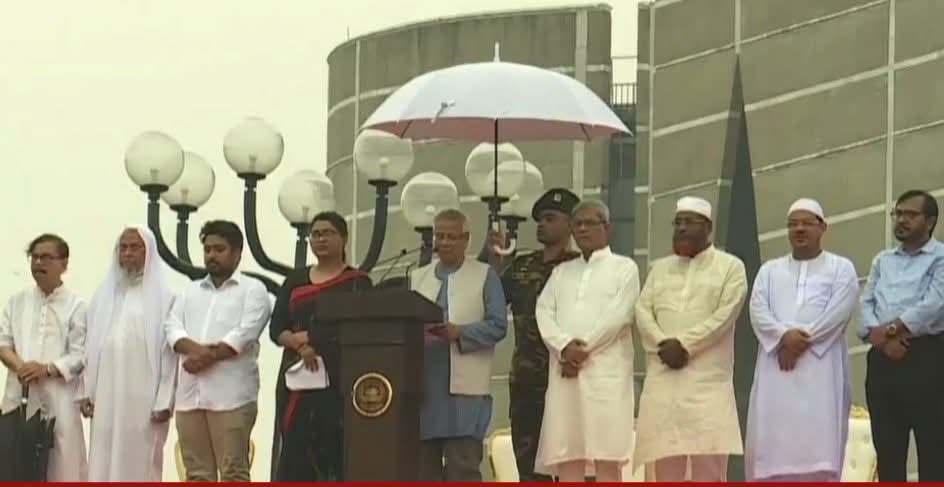 জুলাই ঘোষণাপত্র পাঠ করেলেন ড. ইউনূস