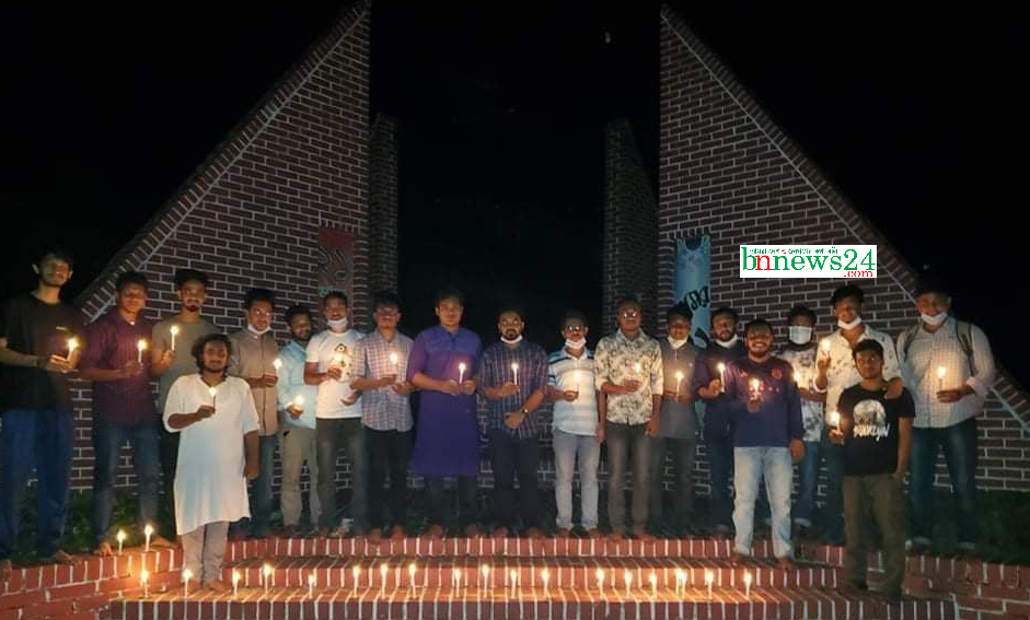 ধর্ষণ ও নারী নির্যাতনের প্রতিরোধে হাবিপ্রবি ছাত্রলীগের আলোক প্রজ্জ্বলন