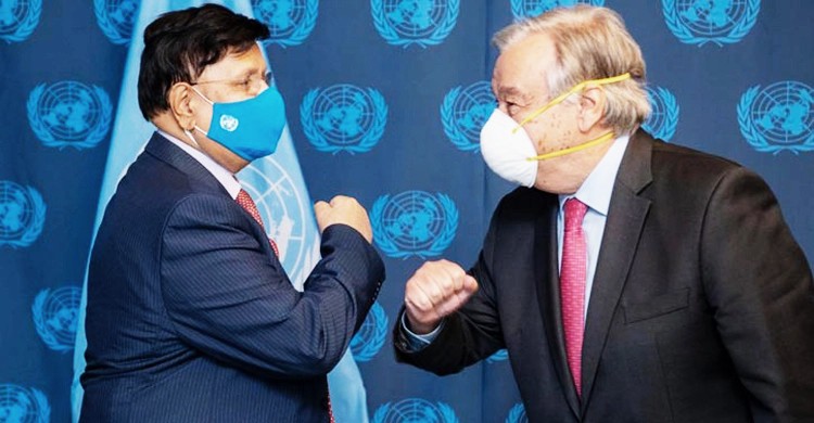 টিকা যেন সবাই পায়, জাতিসংঘ মহাসচিবকে পররাষ্ট্রমন্ত্রী