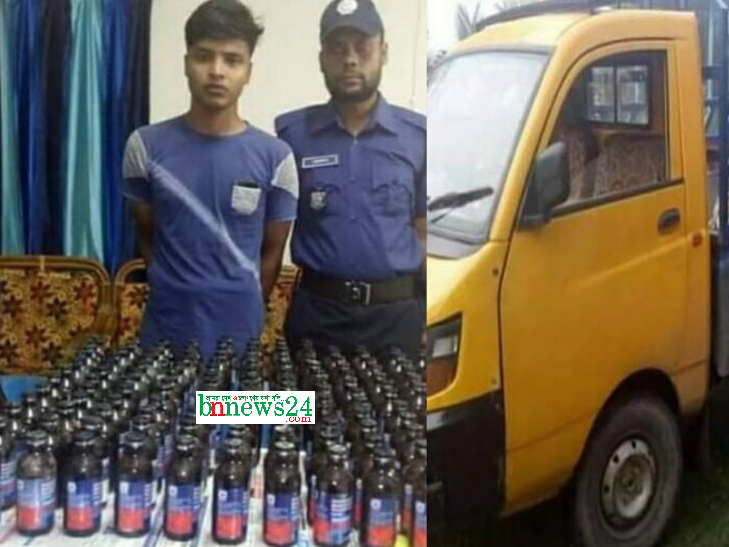 শার্শায় ফেনসিডিল ও পিকআপসহ চালক আটক