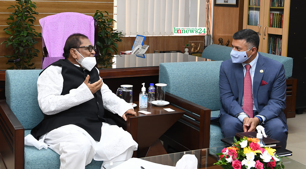 মুক্তিযুদ্ধ বিষয়ক মন্ত্রীর সঙ্গে নবনিযুক্ত ভারতীয় হাইকমিশনারের সাক্ষাৎ