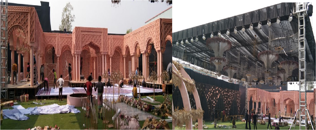 সৈয়দপুরে কলেজ মাঠে কৃত্রিম তাজমহলে শিল্পপতির ছেলের বিয়ে