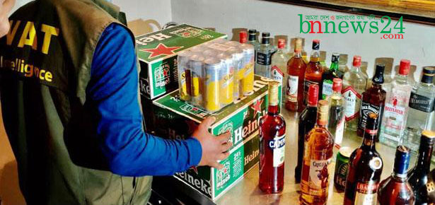 গুলশানের হোটেল লেকশোরে ভ্যাট গোয়েন্দার অভিযান, অবৈধ মদ জব্দ